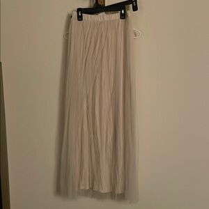 Elegant Cream Maxi Skirt